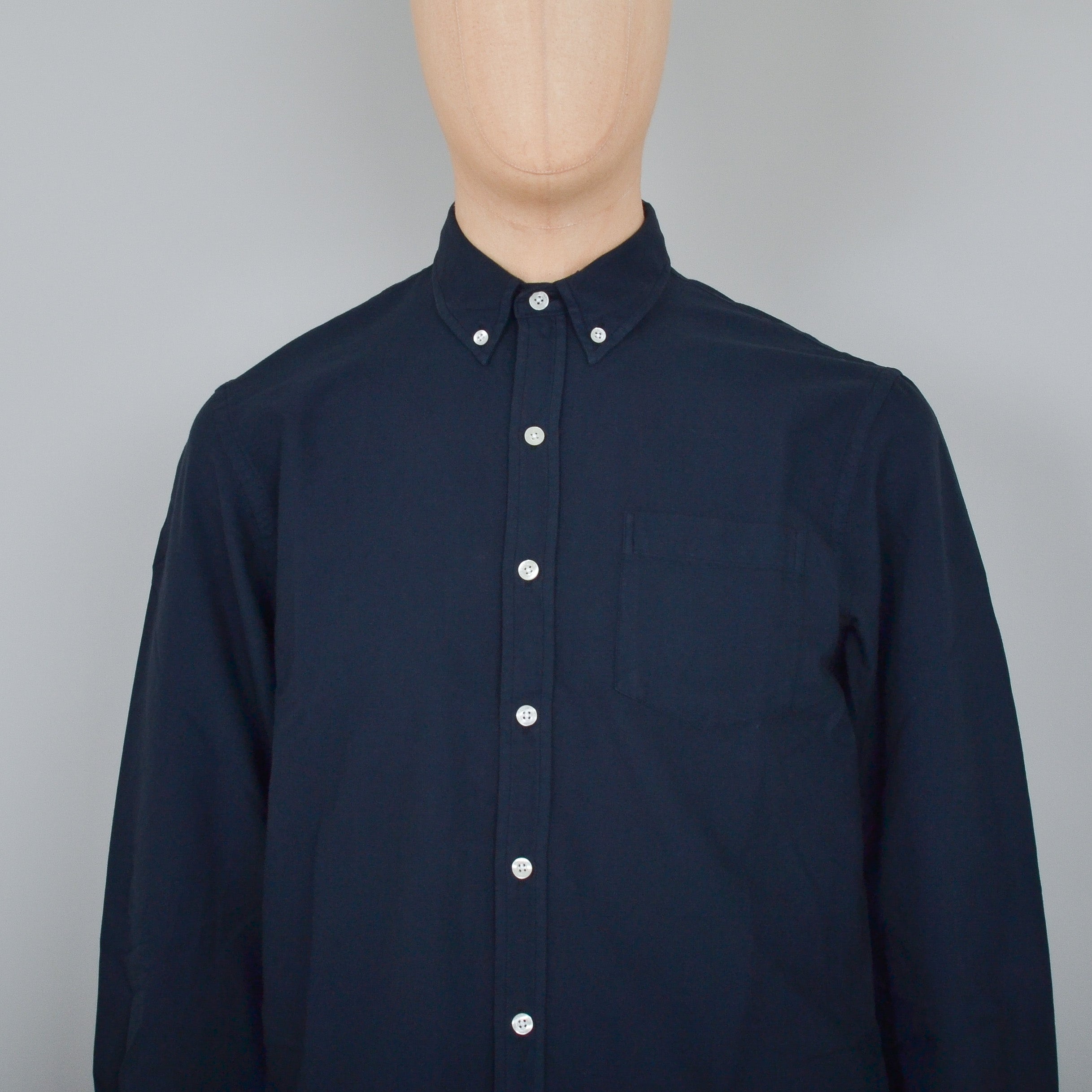 Colorful Standard Button Down Shirt - Navy Blue