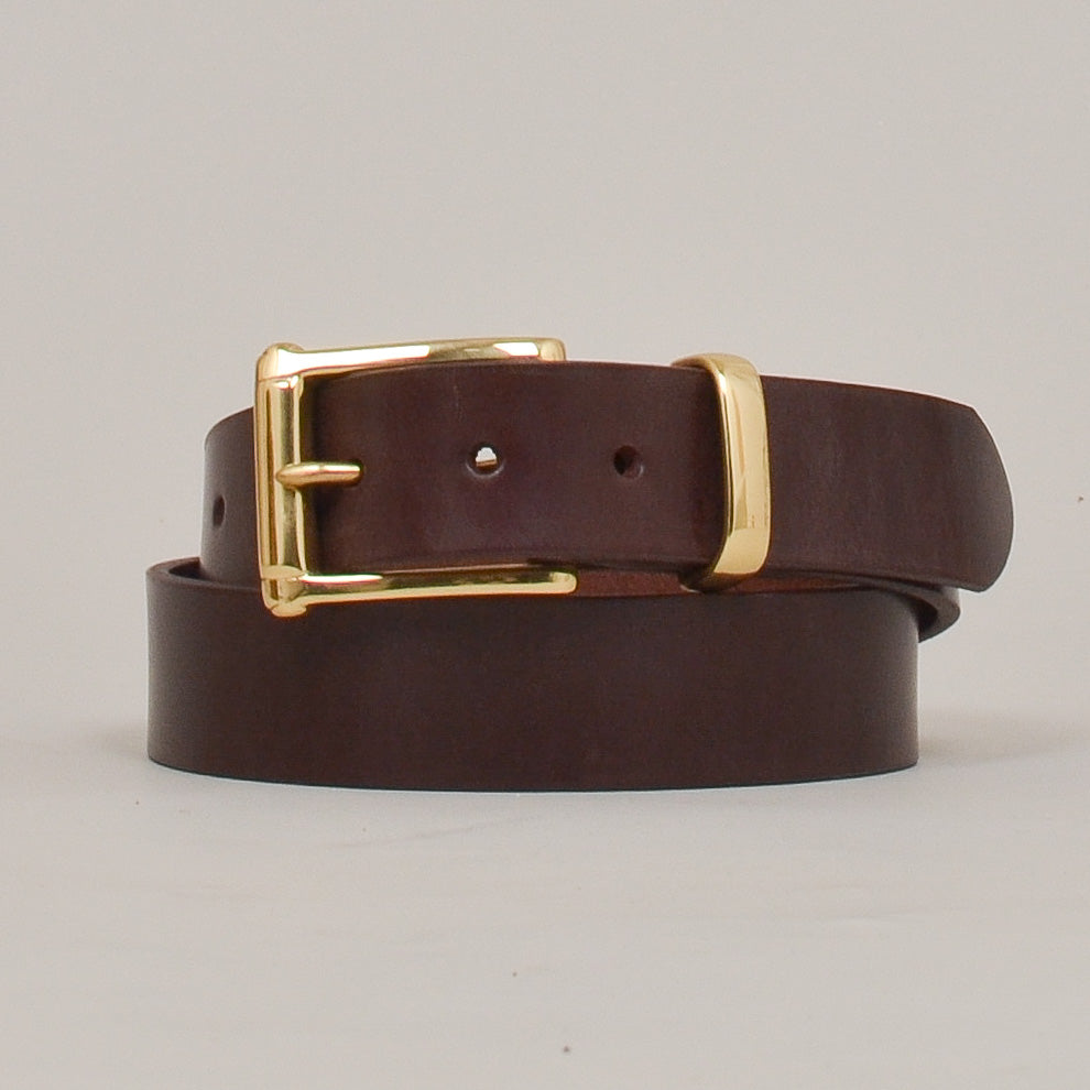 Barnes & Moore Garrison English Leather Belt Deep Honey/Brass