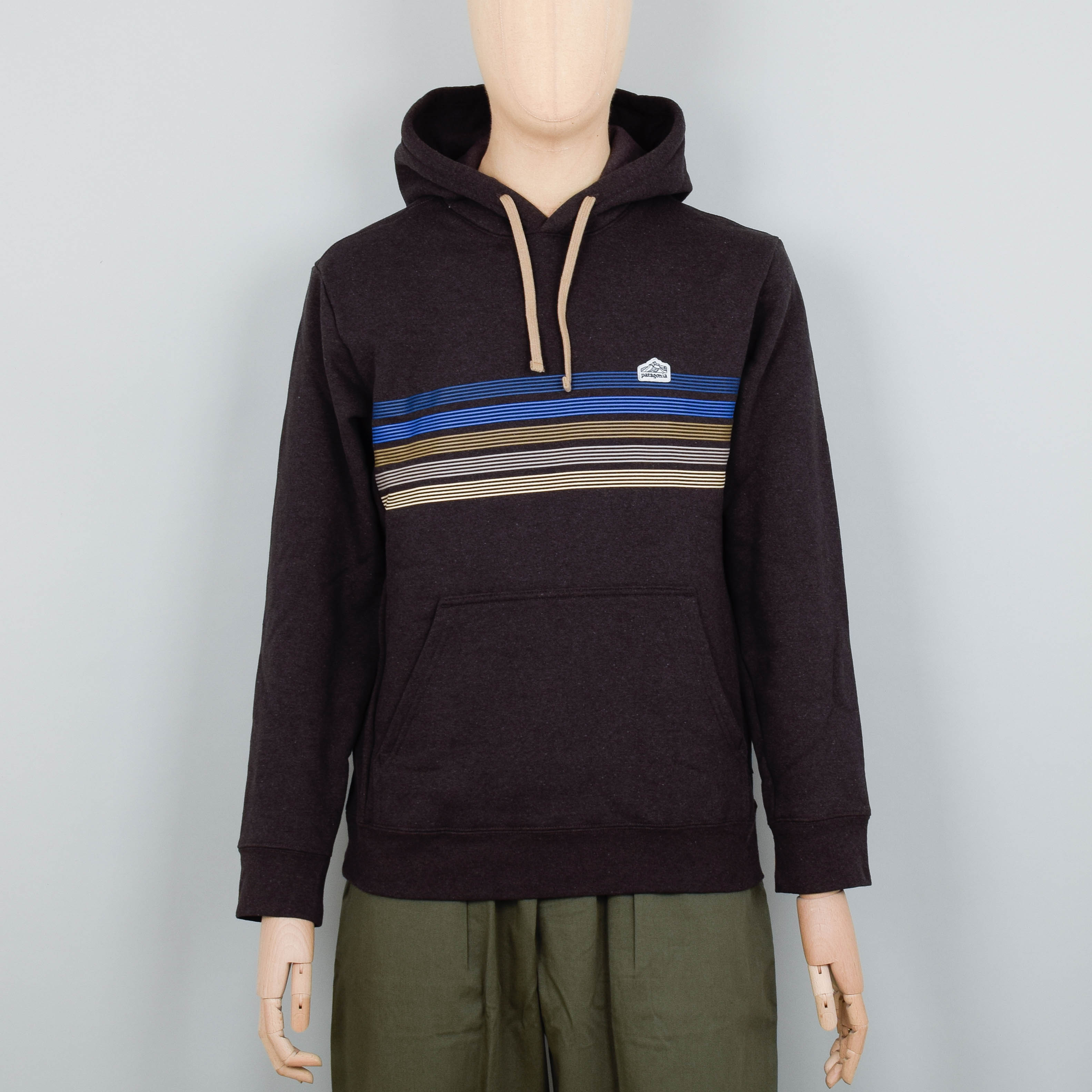 Patagonia Line Logo Ridge Stripe Uprisal Hoody - Cone Brown