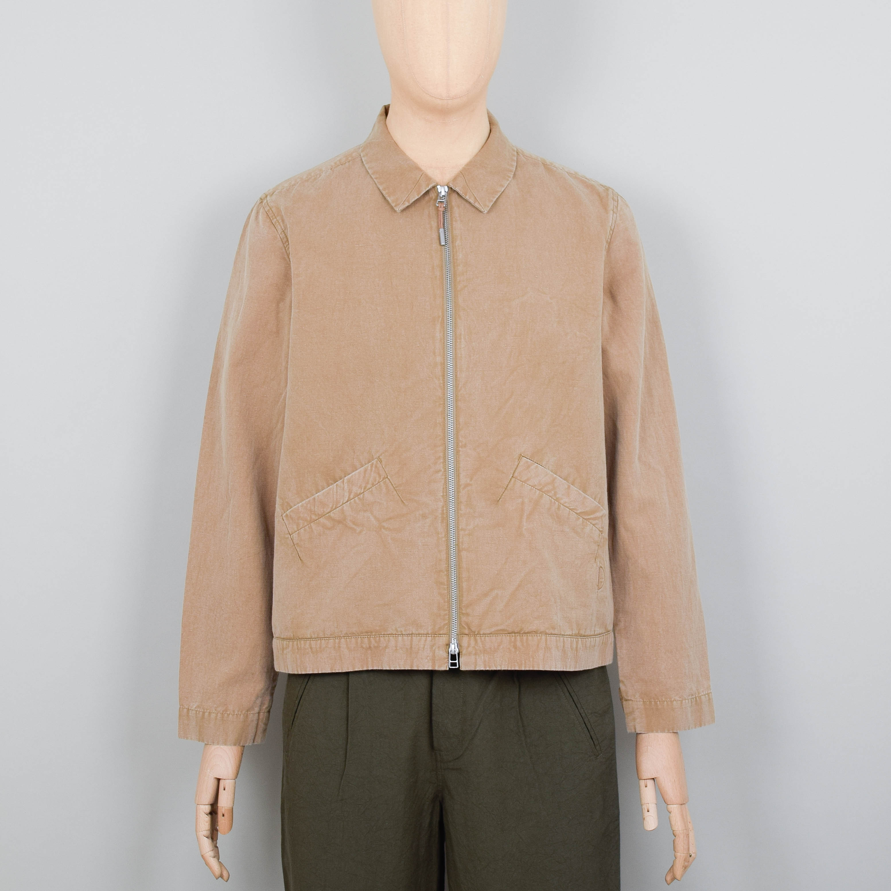 Folk Signal Blouson - Tan Slub