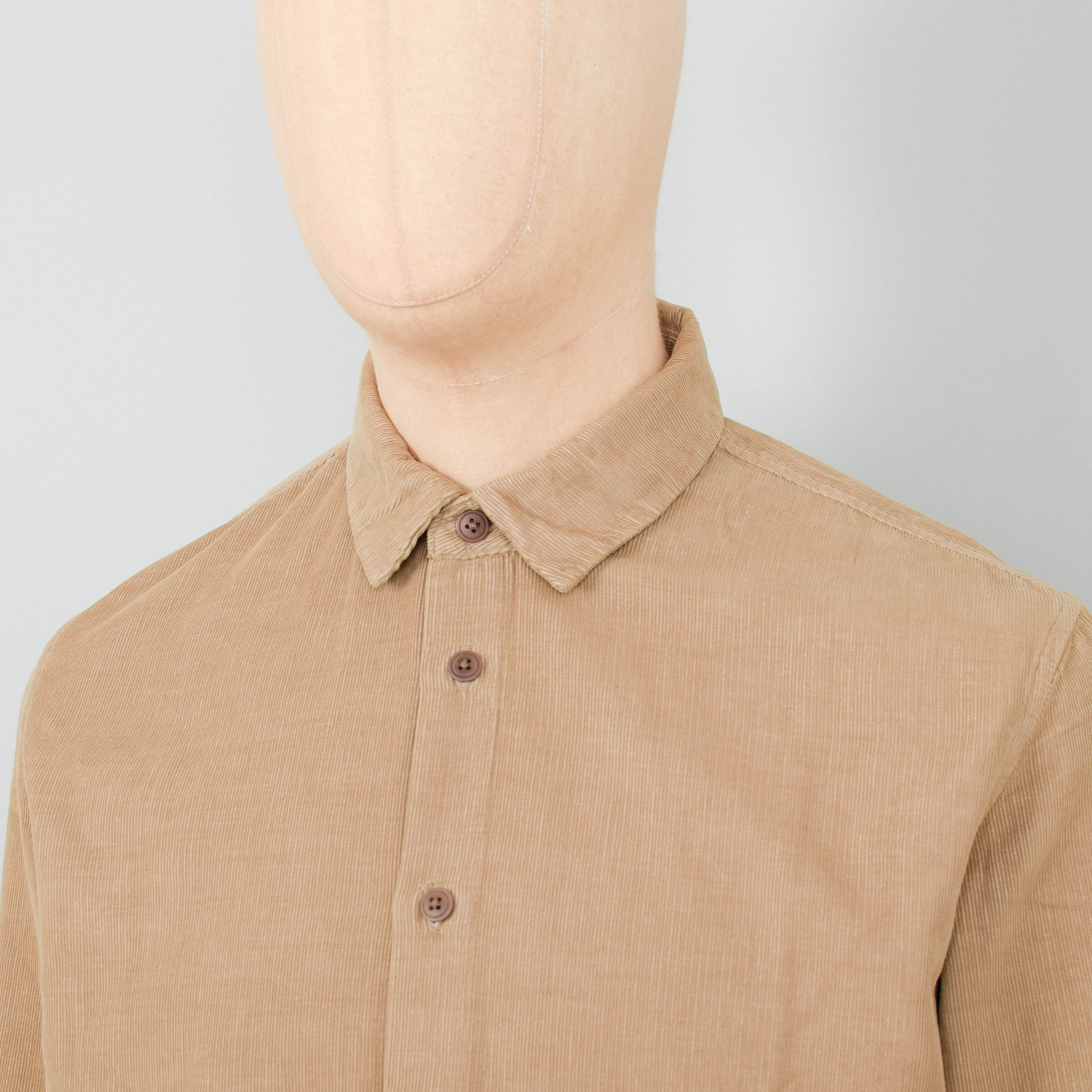 Folk Relaxed Babycord Shirt - Tan