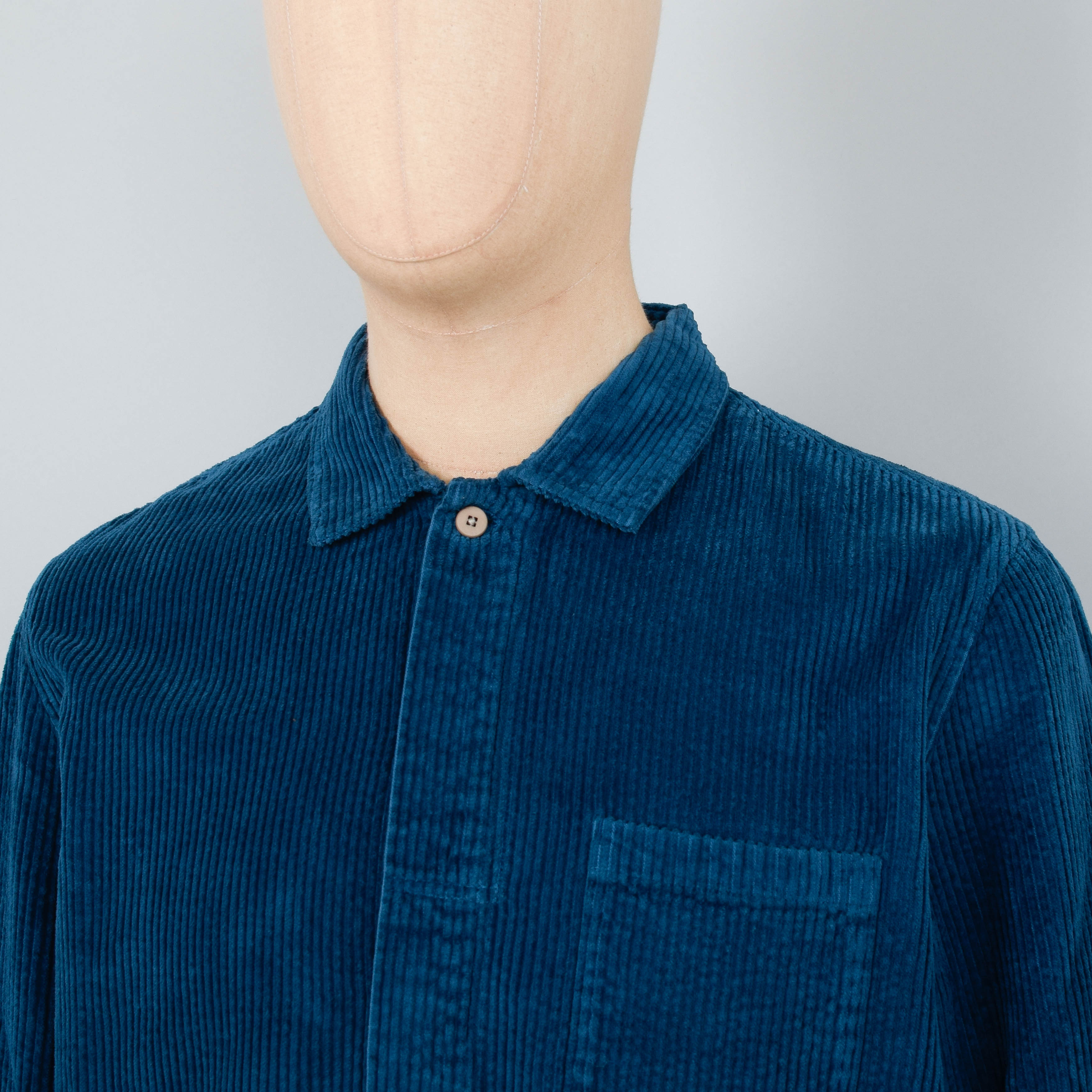 Folk Patch Shirt Heavy Cord - Dark Cyan