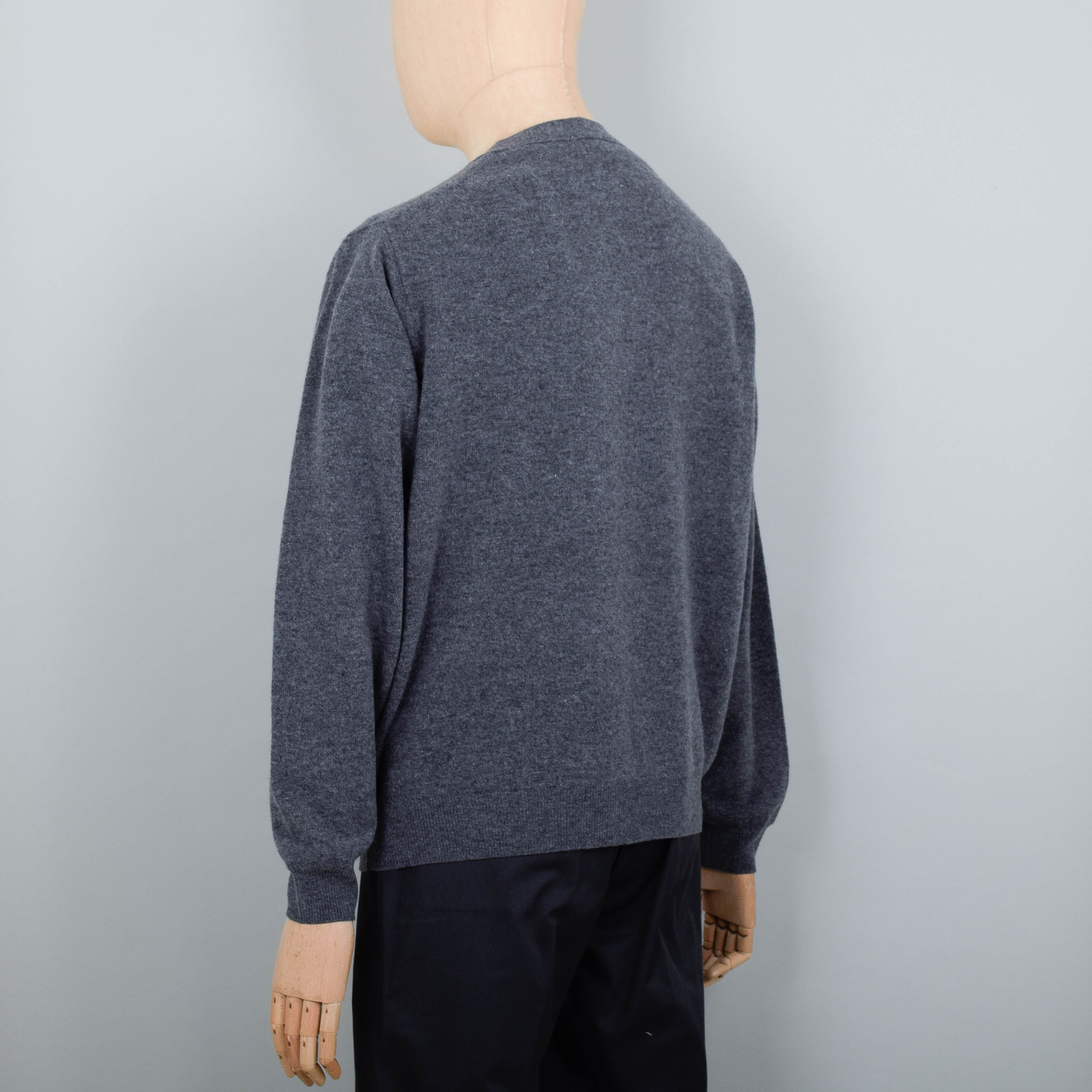 Danton V Neck Cardigan - Charcoal