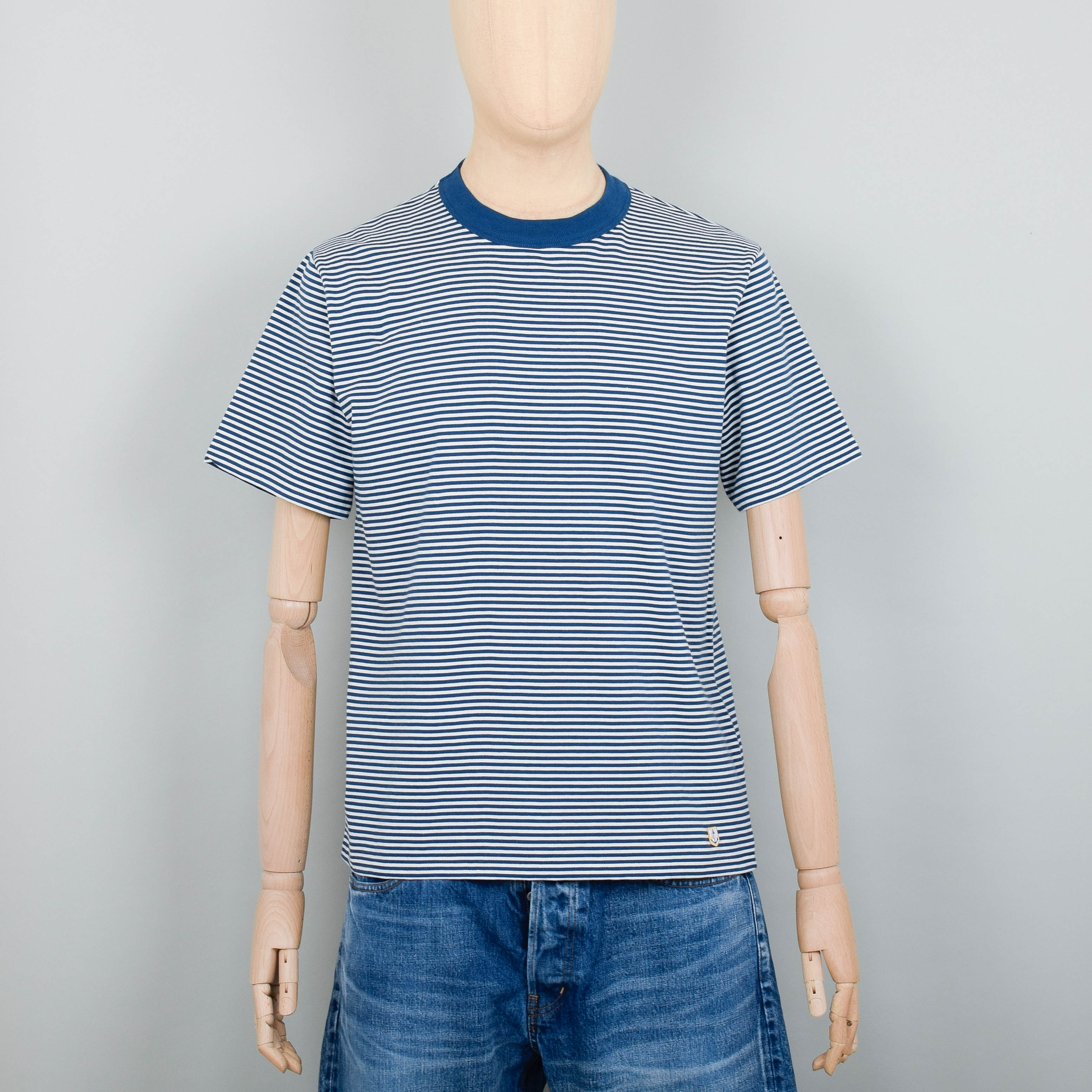 Armor Lux T.Shirt Striped Heritage - Libeccio/Nature