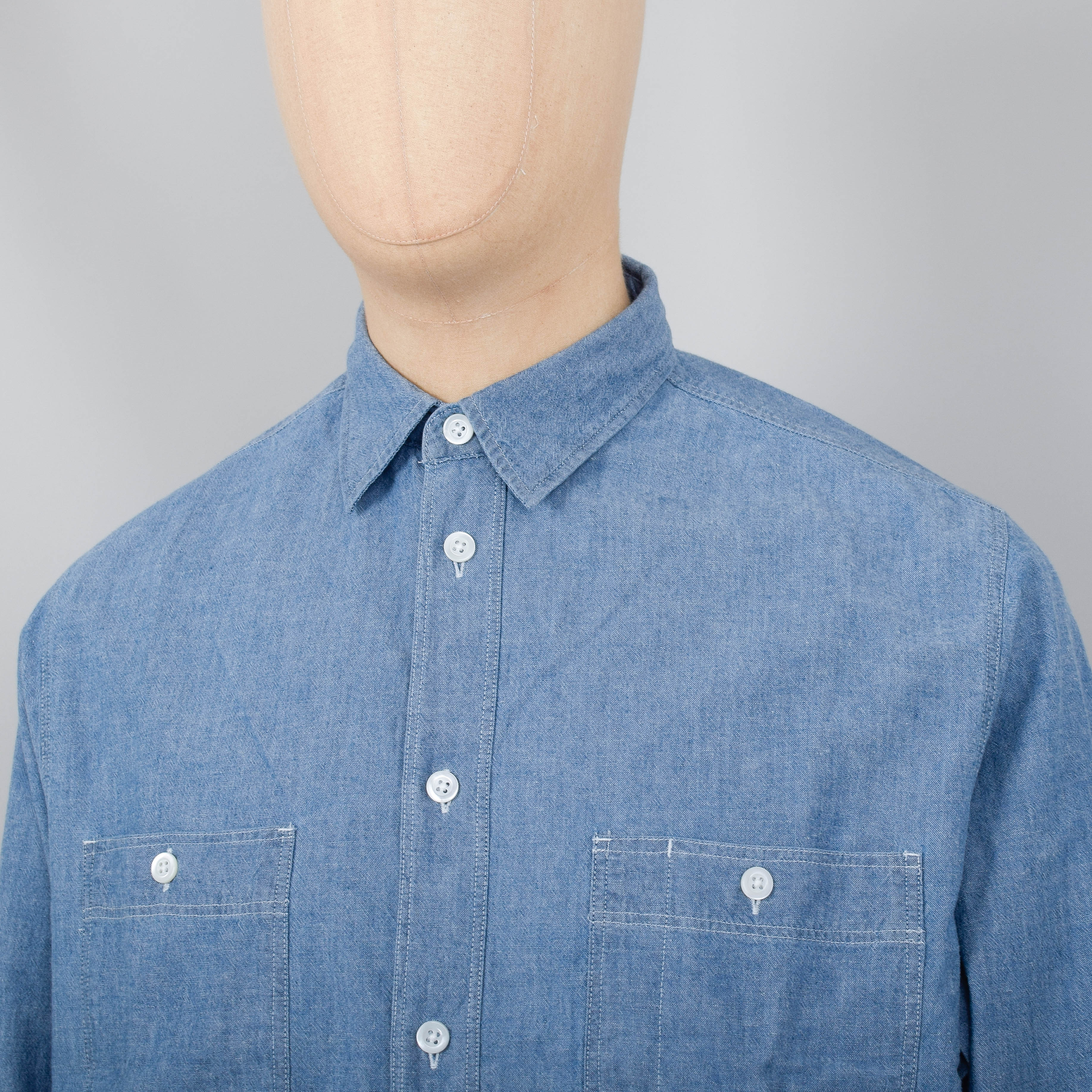 Norse Projects Silas Chambray Tab Shirt - Indigo