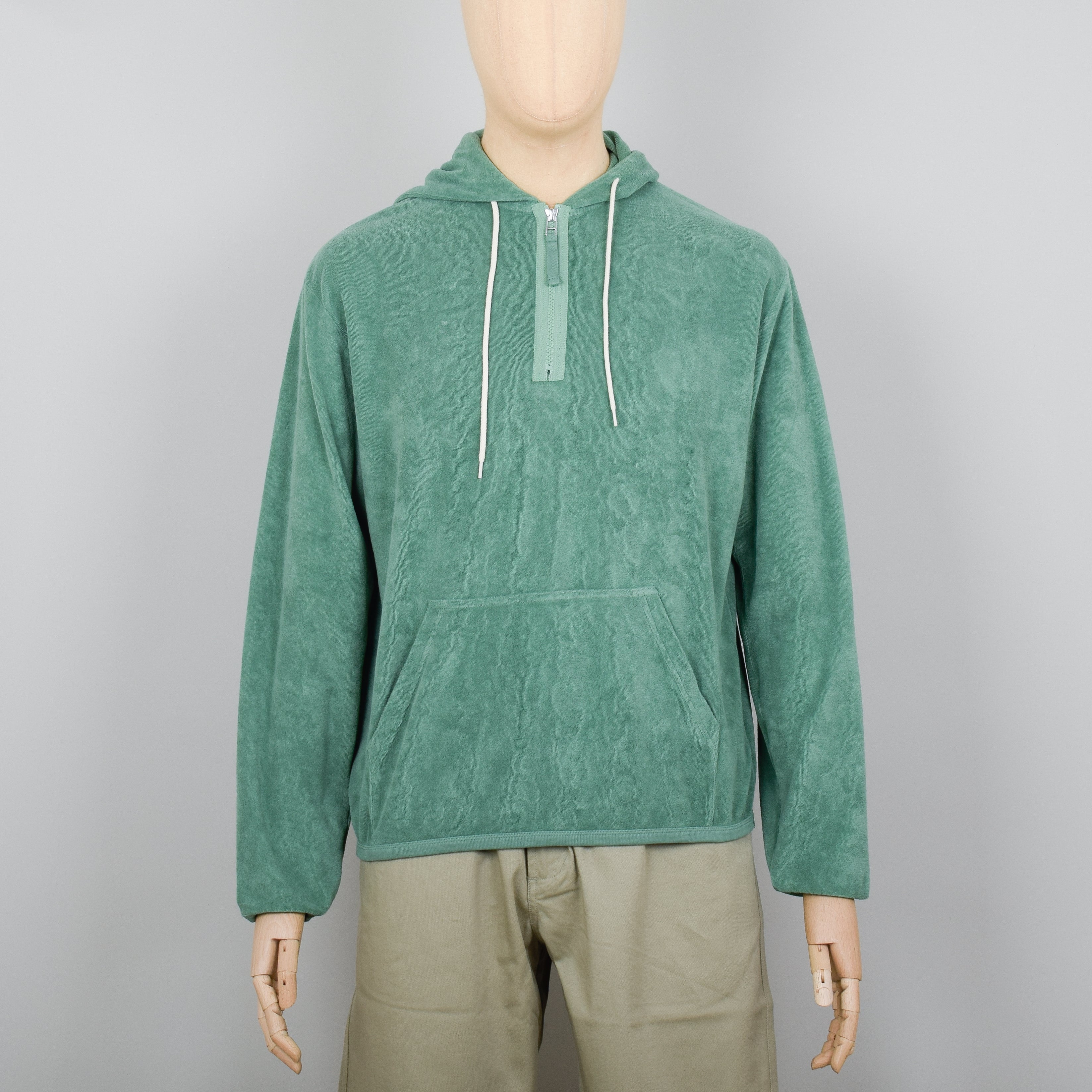 Universal Works Beach Hoody Terry Fleece - Green