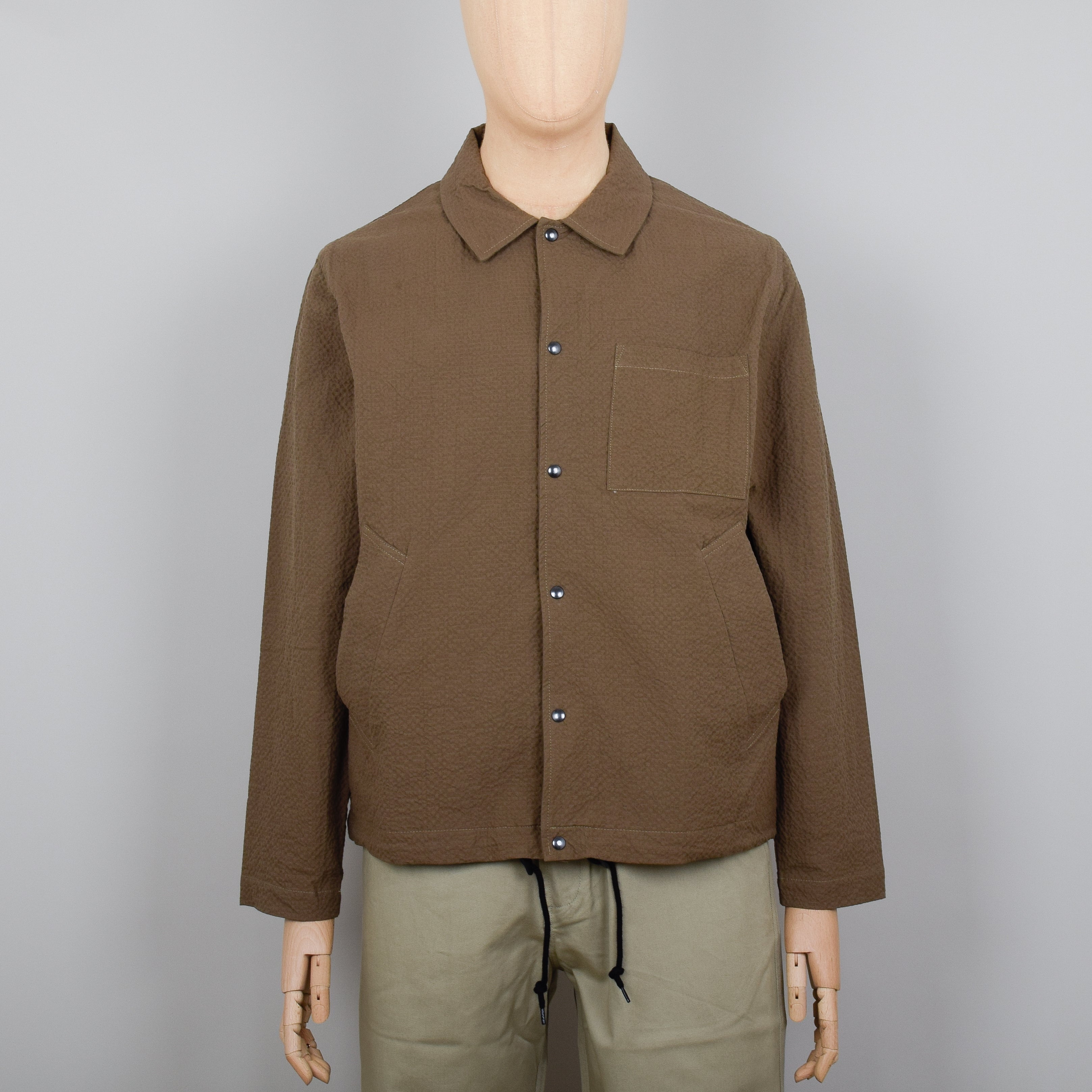 Universal Works Porto Jacket Seersucker - Olive