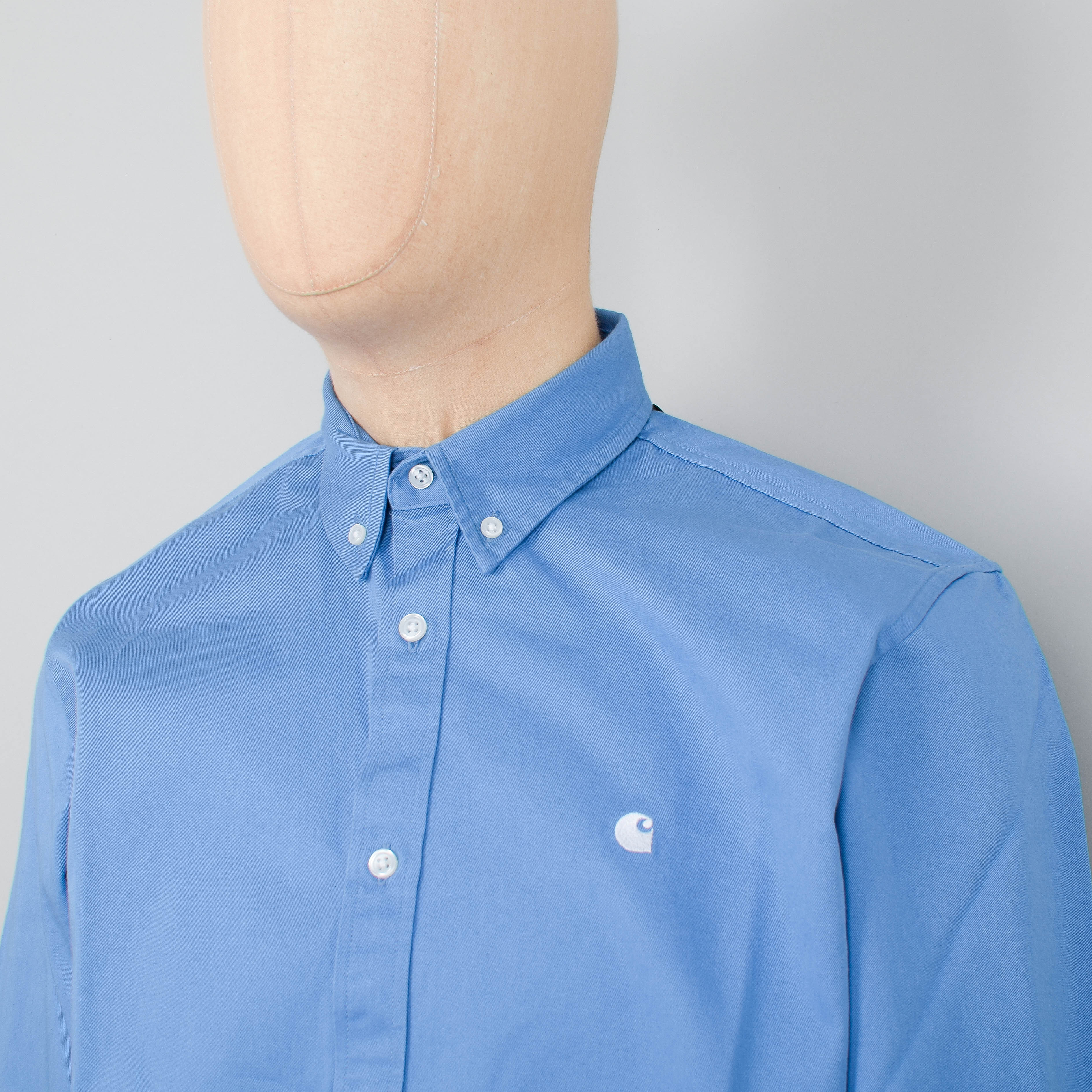 Carhartt WIP Madison Shirt - Piscine/White