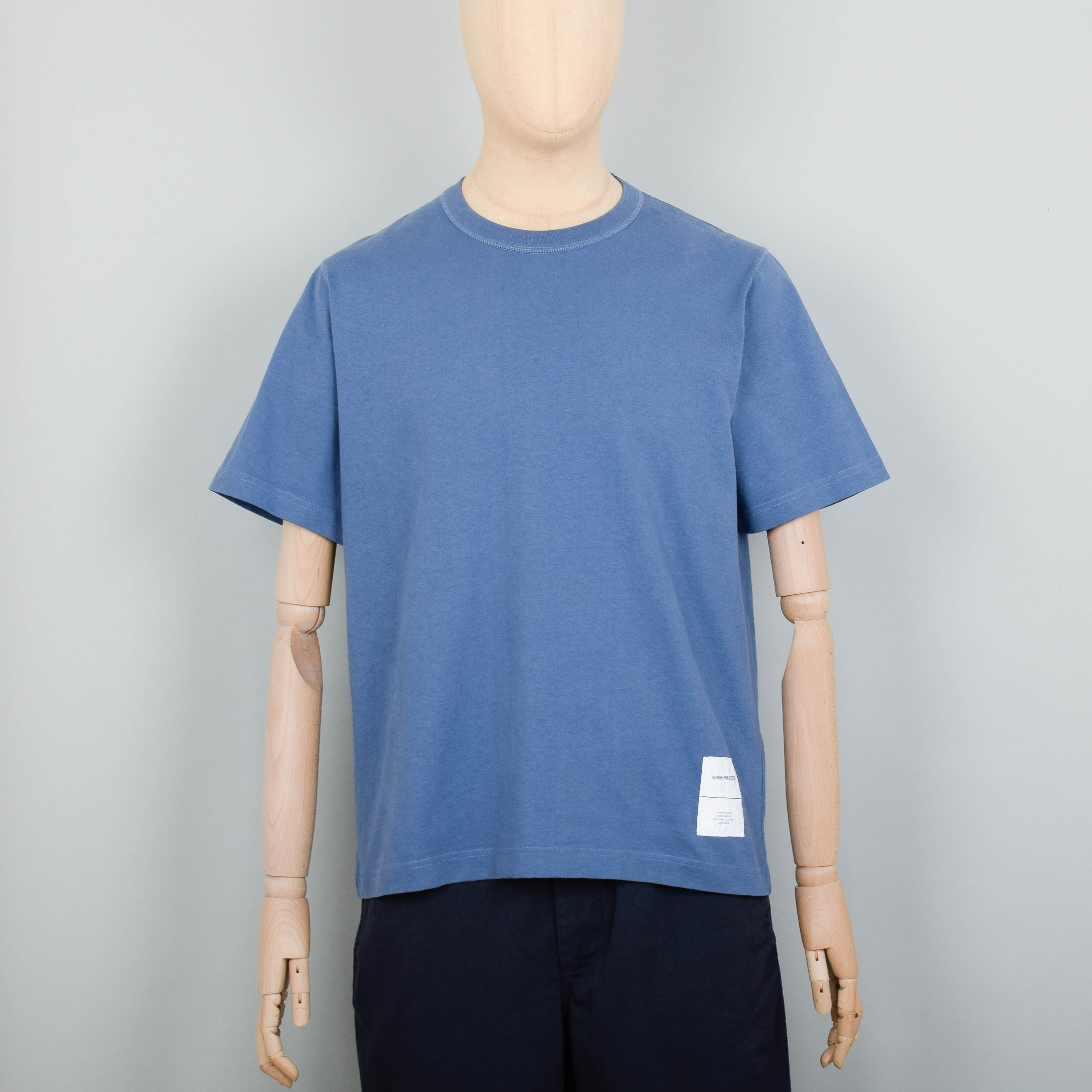 Norse Projects Holger Tab Series SS T-Shirt - Scoria Blue