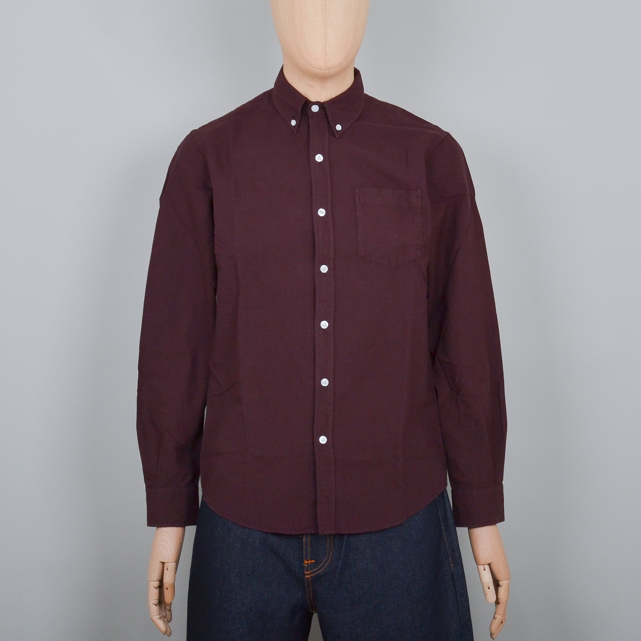 Colorful Standard Button Down Shirt - Oxblood Red