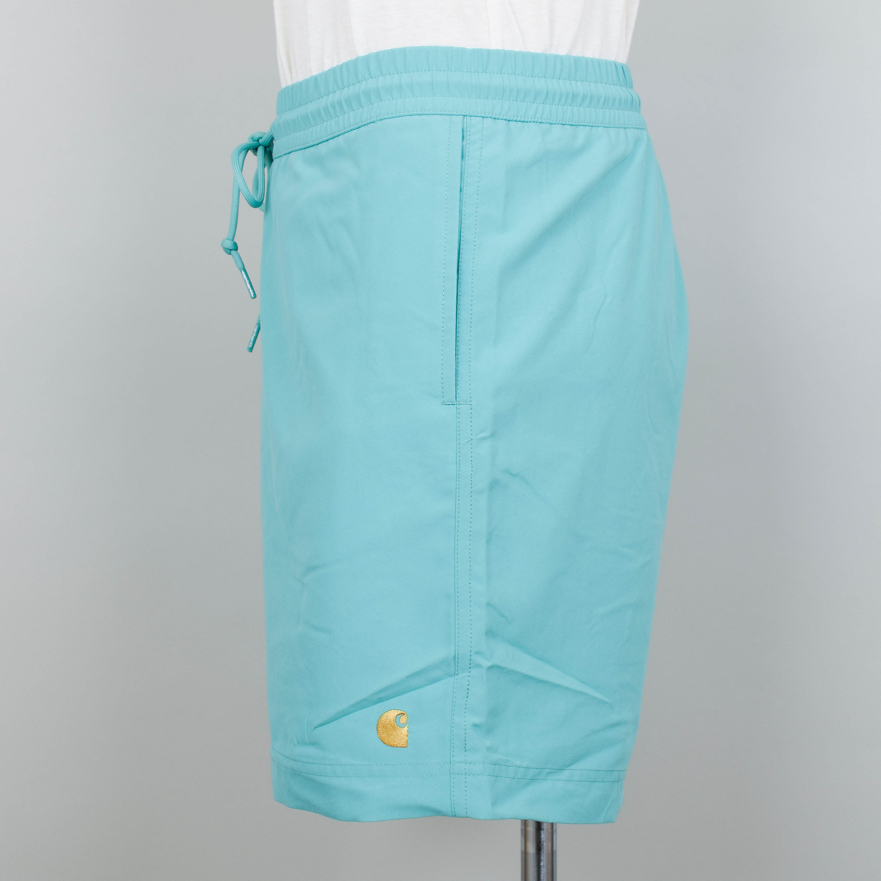 Carhartt WIP Chase Swim Trunks - Aqua Green / Gold