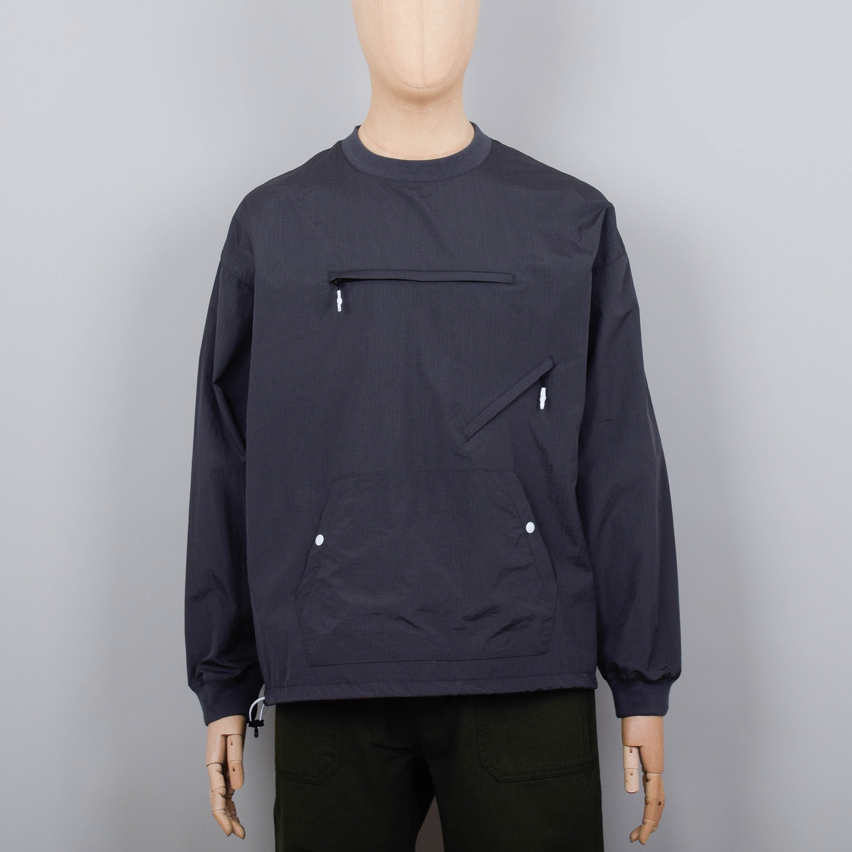 Uniform Bridge Wind Break L/S Tee - Charcoal