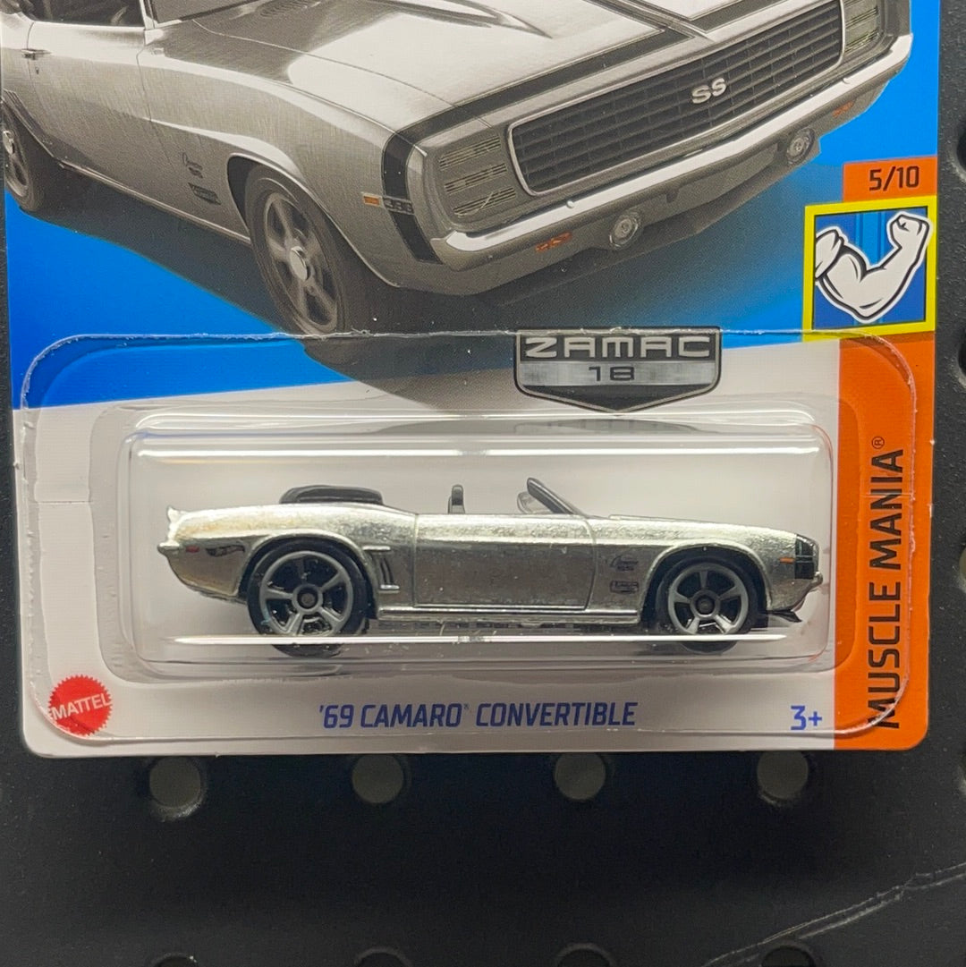 Hot Wheels '69 Camaro Convertible Zamac Muscle Mania – Freshhh Whips