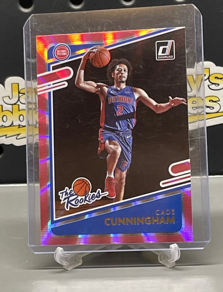 Cade Cunningham 2021-22 Donruss The Rookies #1 Pink Laser RC Pistons ...