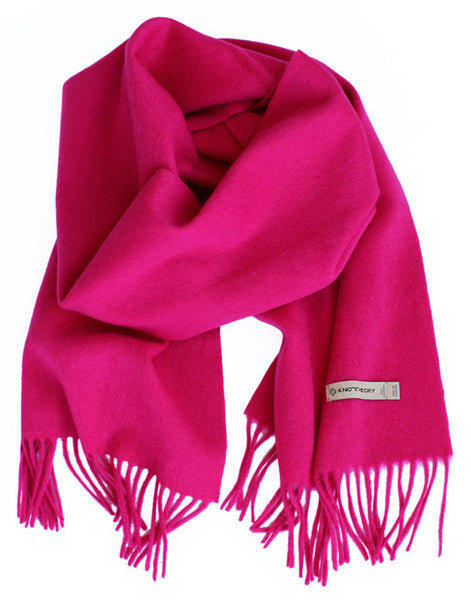 100% Cashmere Scarf: Fuchsia Pink – Knot Theory