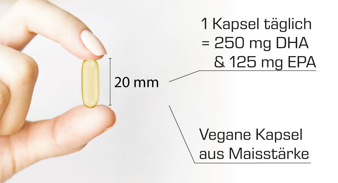 1 Kapsel Algenöl täglich enthält