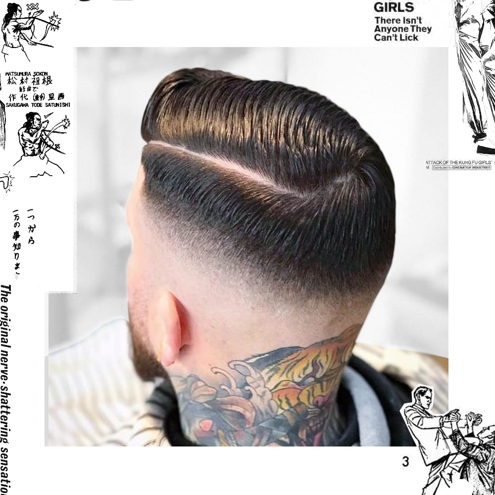 SKIN FADE SIDE PART