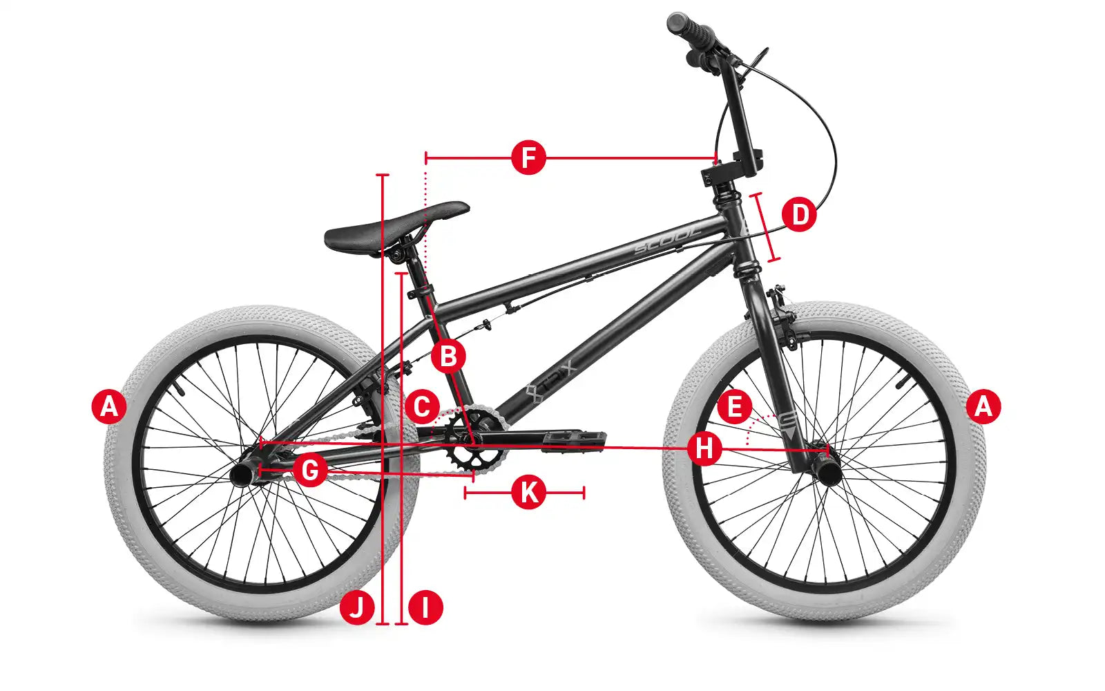 Geometrieschets schoolfiets