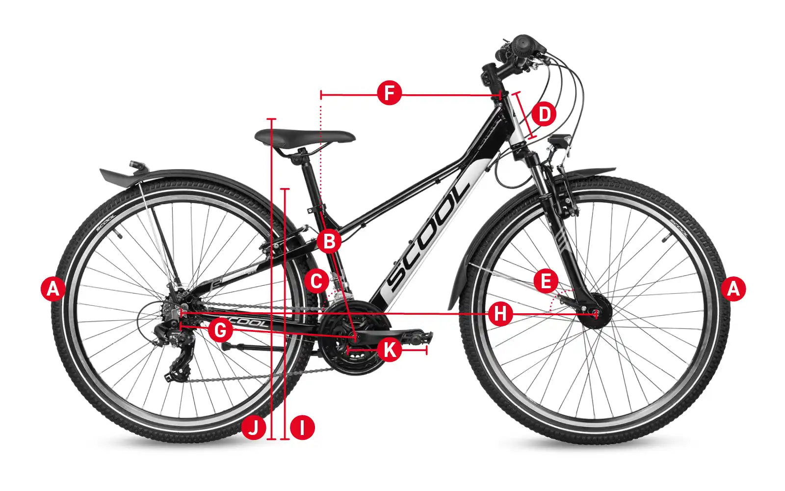 geometrieskizze scool bike