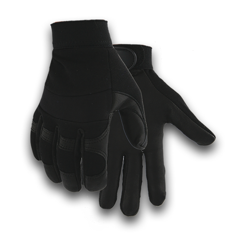 black leather work glove