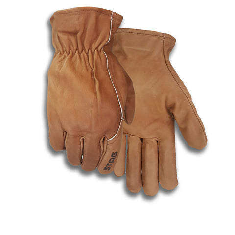 camping bushcraft brown leather glove