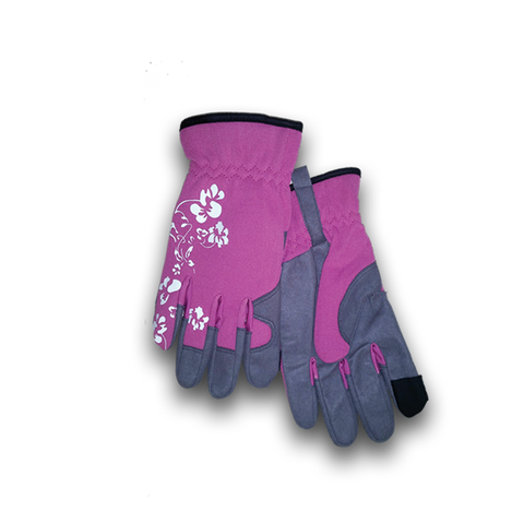 womens work glove gardening glove purple touch screen
