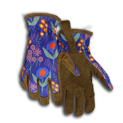 brown glove flora back synthetic leather