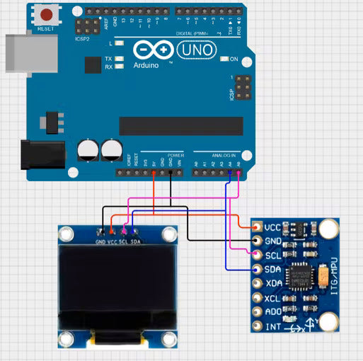 Diagrama de conexión MPU6050 Poyecto completo, Guatemala