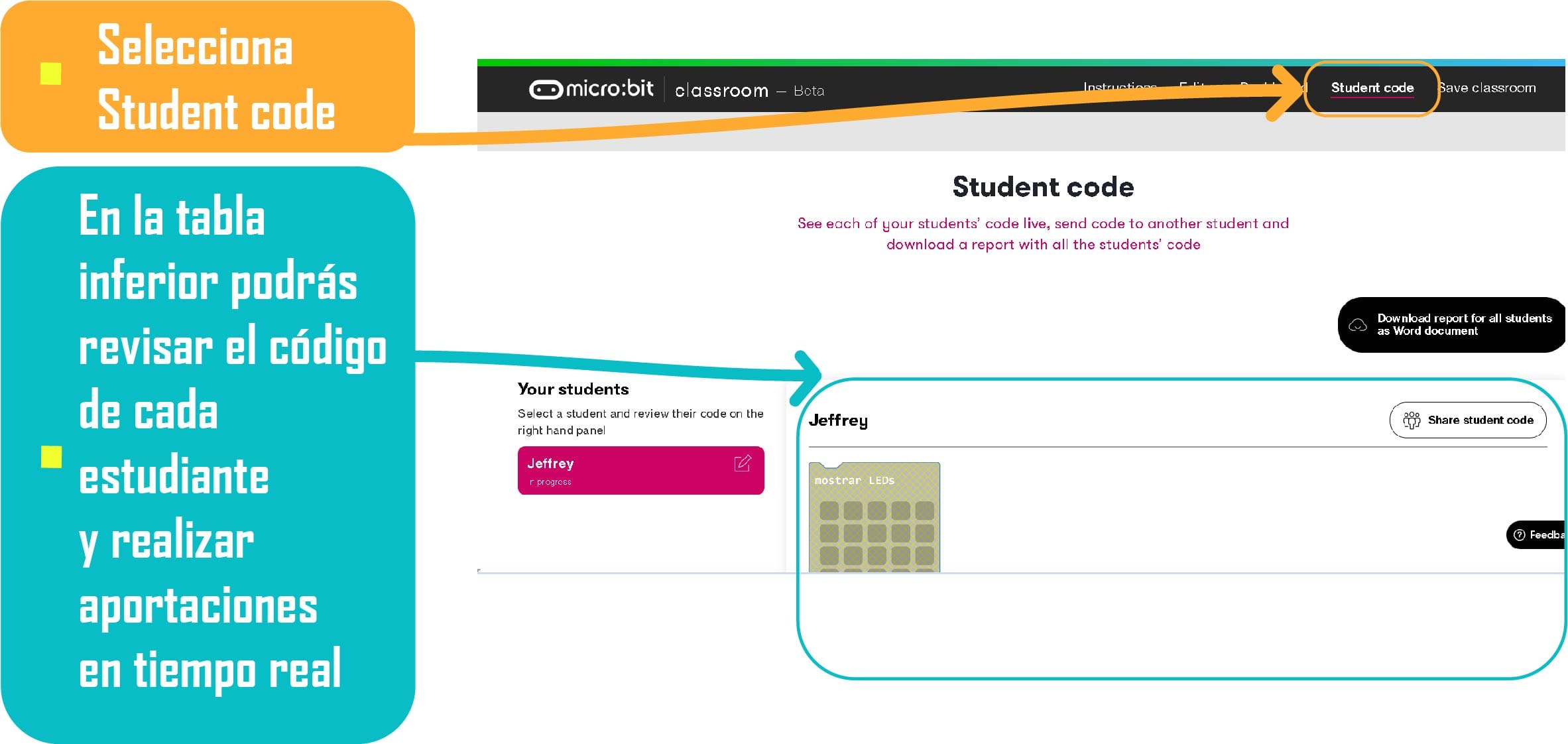 Crear una clase grupal con Microbit