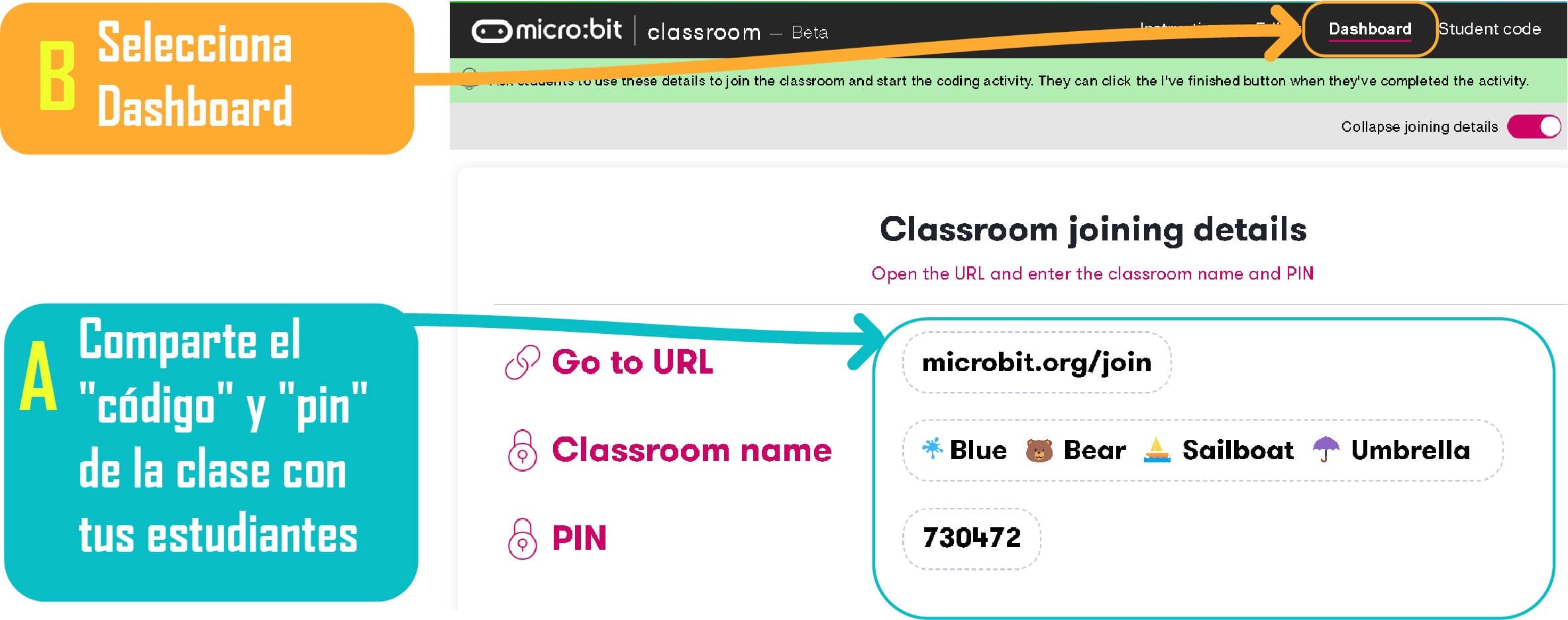 Crear una clase grupal con Microbit