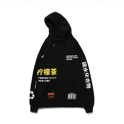 black hoodie streetwear