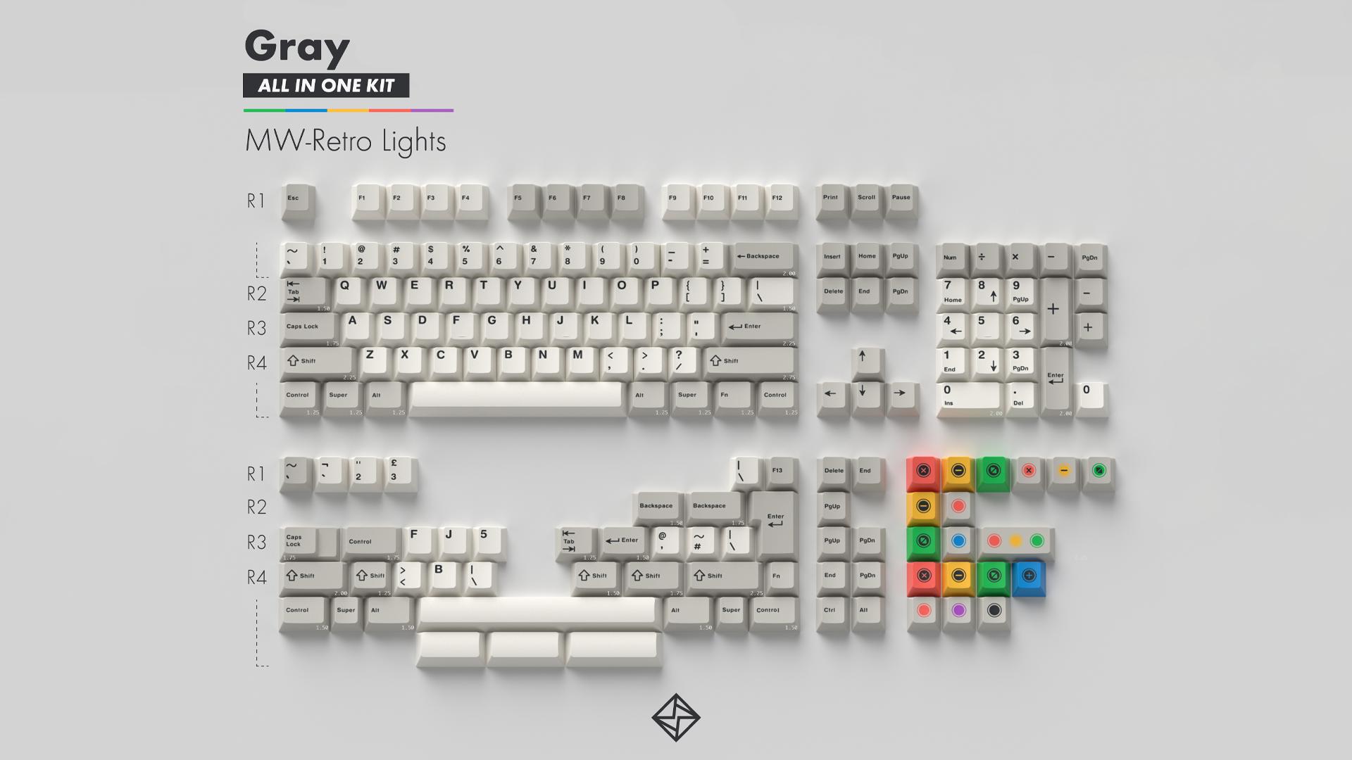 MW Retro Lights Keycaps