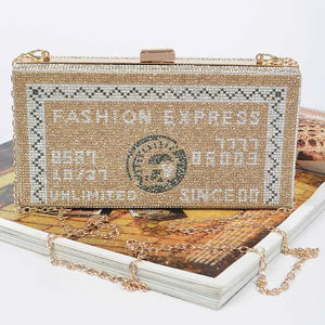 Rhinestone Credit Card Clutch - Sea Oar Be Seen Boutique