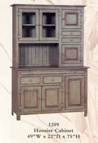 Hoosier Cabinet Primitive Green Olde Church Emporium