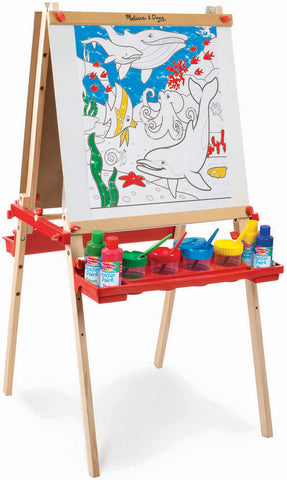 Melissa and Doug Deluxe Standing Art Easel 000772012829 Dry-Erase Boar –  Olde Church Emporium