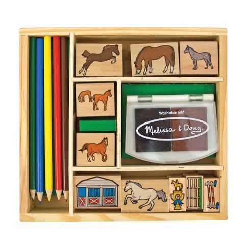 Melissa & Doug Favorite Phrases Wooden Stamp Set