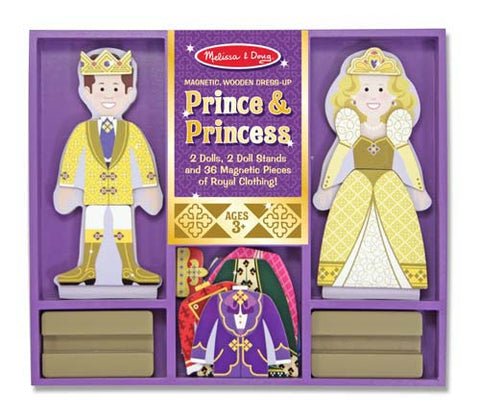 Melissa and Doug Wooden Magnetic Dress up Doll with stand Princess Elise 9  tall