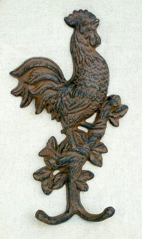 Decorative Rooster Cast Iron Key Rack with 1 Rooster and 5 Hooks – Olde  Church Emporium