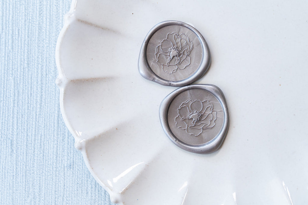 custom silver wax seals for wedding invitations