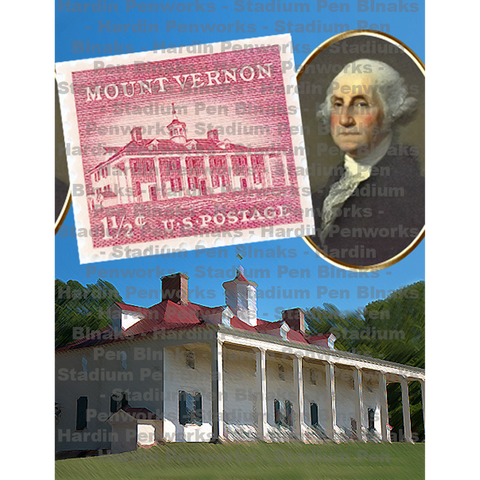 Mount Vernon Stamp Label Artwork