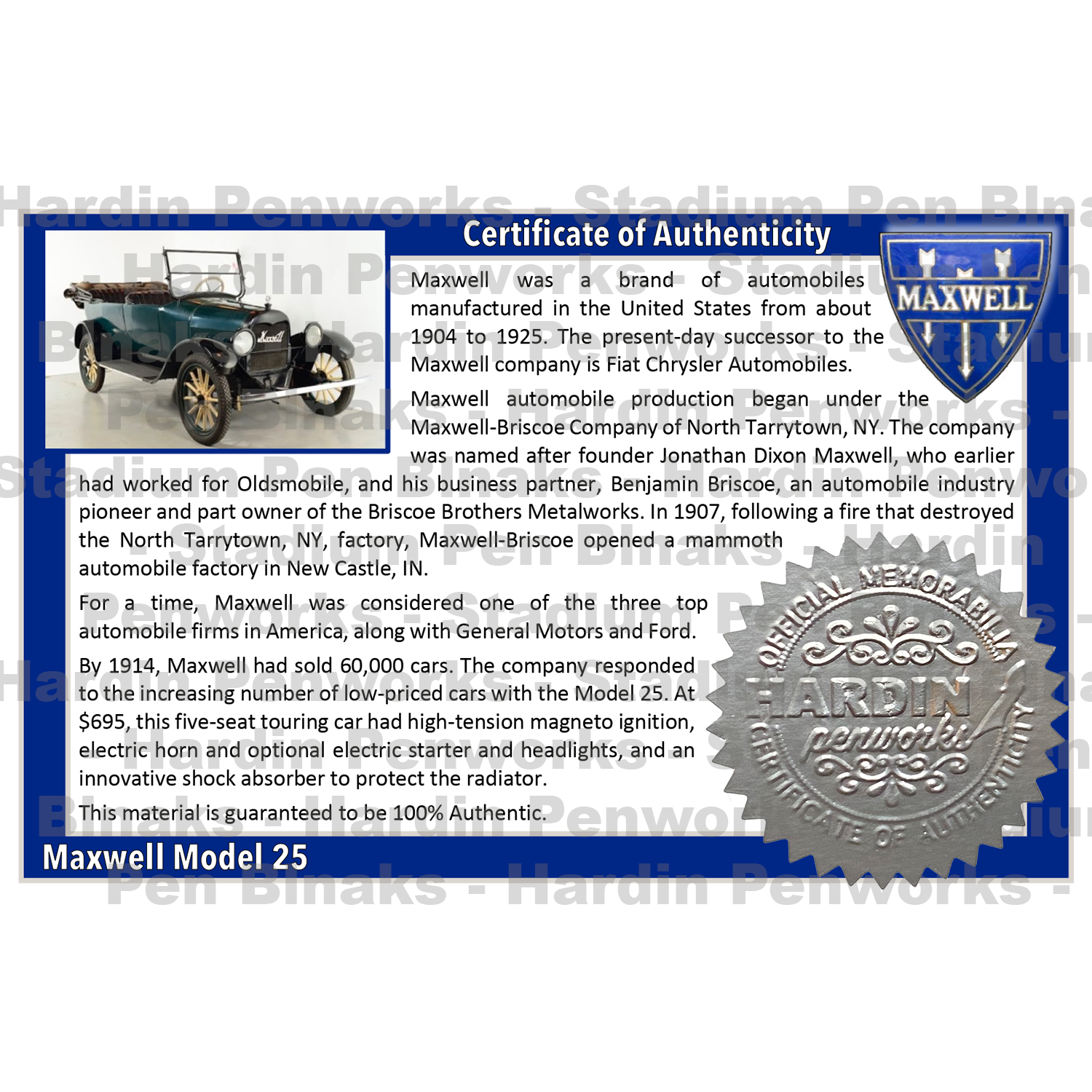 maxwell auto mobile 1907