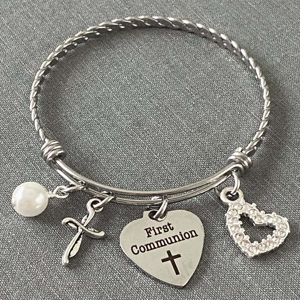 Custom Logo Charm Bracelet Adjustable Personalized Bangle Customized School Graduate 2023 Expandable Silver Heart Jewelry