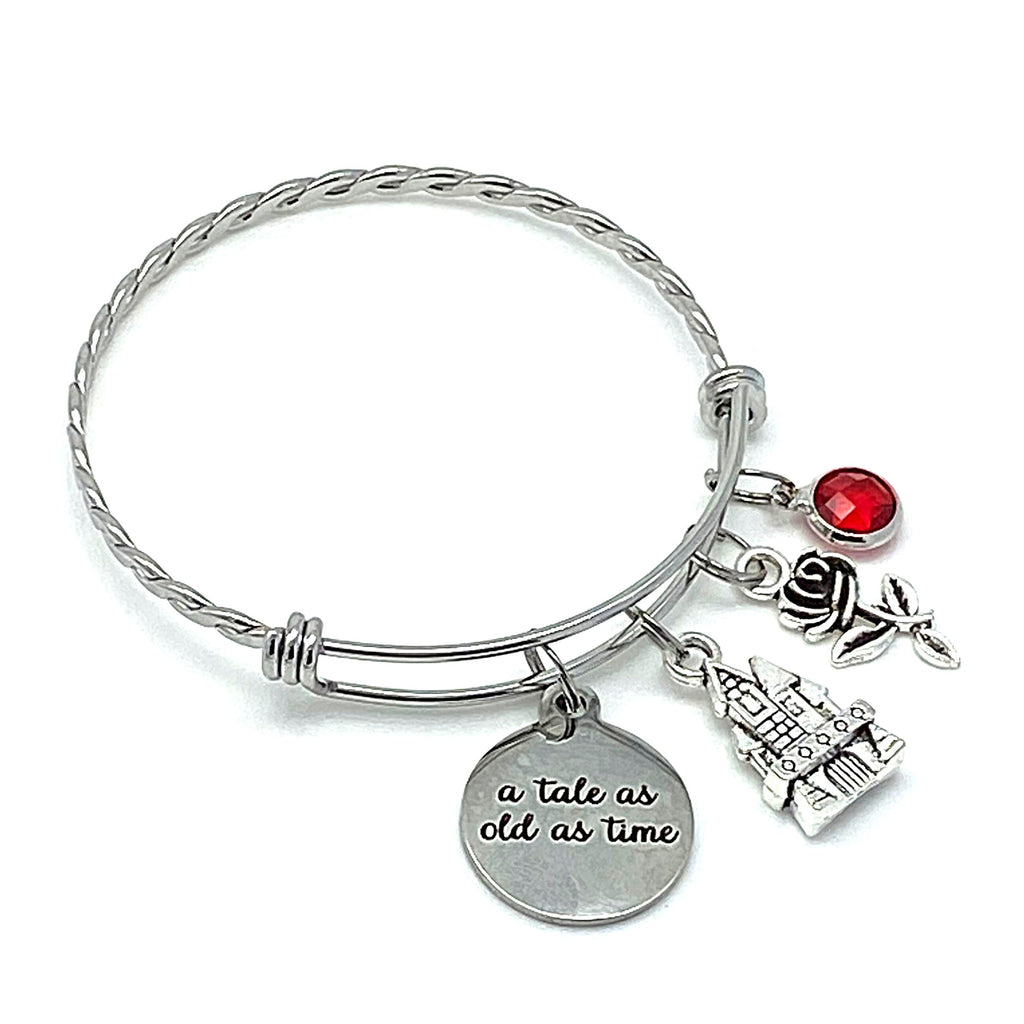 Beauty and the Beast Charm Bracelet in Non Tarnish Stainless