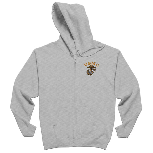 Tonal USMC EGA Embroidered Heavy Blend™ Full-Zip Hoodie