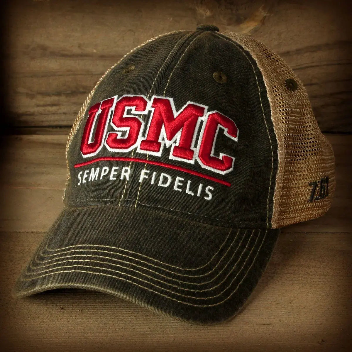 USMC Semper Fidelis Red Trucker Hat | Marine Corps Direct