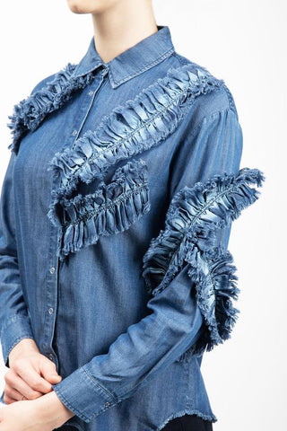 Denim tops and shirts from Berenice at Rue Madame