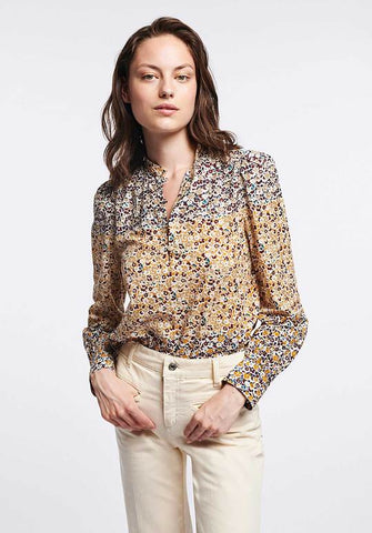 Women wearing floral top and shirt from Vanessa Bruno