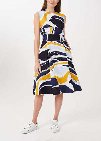 Women wearing midi multi-color workwear and casual dress from Hobbs