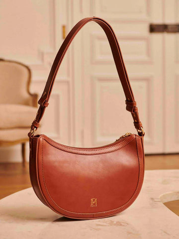 SOEUR Bellissima Maxi Leather Cross Body Bag, Plum at John Lewis & Partners