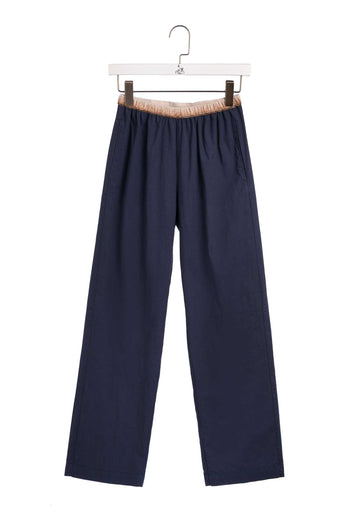 Navy blue linen pants - Pirouette, Women's Trouser